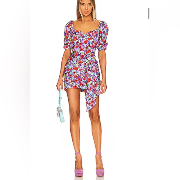 NWT! Chiara Puff Sleeve Mini Dress 
Revolve FOR LOVE & LEMONS Sz M - Picture 1 of 12